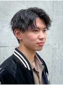 センターパート/ツイストスパイラルパーマ
