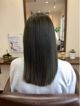 バンビ 本渡店(Bambi) くすみ☆カラー（アッシュ＋グリーン）