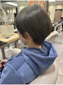 カーキベージュ/ハンサムショート/グレージュ