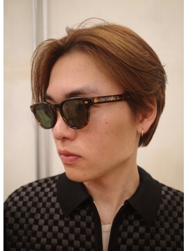 ブルートマト(BLUE TOMATO) メンズカットセンターパートマッシュメンズボブメンズミディアム