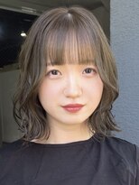 オリーブブラウン　ブリーチ無しカラー　ベージュ