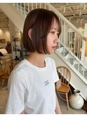 リナ　顎ラインボブ＋ブラウン