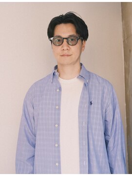 シンク(sync) センターパート ニュアンスパーマ メンズカット 大阪美容室