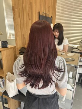 ネオリーブウリ 二子玉川店(Neolive uri) ミディアムヘア暗めカラーデザインカラーフェイスフレーミング