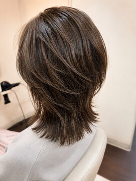 ギヴ 玉造店(Give) ウルフ風レイヤーミディアム