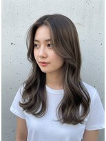 グラムビューティー 足利(gram beauty)&nbsp;髪質改善カラーくびれ外ハネ透明感アッシュグレージュ春カラー