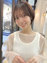 ミィ 浦和(mee)&nbsp;透明感カラー ボブ 前髪 ショート カラー ブリーチ&カラー
