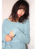 ヘアーアートシフォン 池袋西口店(Hair art chiffon)&nbsp;黒髪似合わせカットグレージュグラデーションカラーのふわミディ