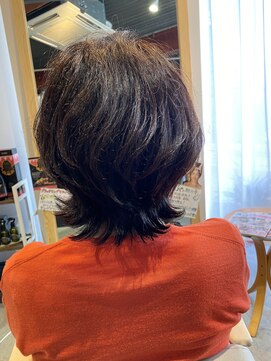 リアン ヘアー(Lien hair) クセを生かしたマッシュウルフ