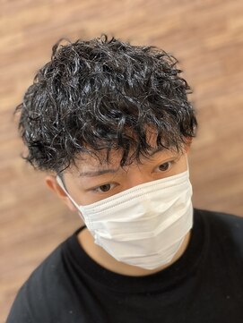 マーズ オム 売布店(mars HOM) Toshima×ツーブロック×マッシュ×スパイラルパーマ