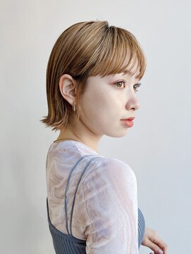 トルネード(TORNADO) 大人ショートボブ ミニボブ 前髪あり 丸顔面長エラ張りK1114