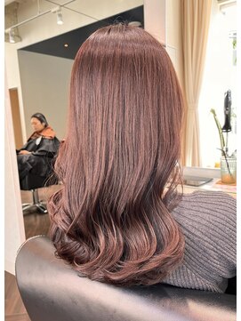 ニーフ 恵比寿(neaf) 黒髪グレーベージュレイヤーロング前髪パーマ 滝口和城