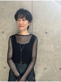 マッシュレイヤー×パーマスタイル切りっぱなしボブ