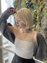 aRietta執印＊ハイトーンカラー×切りっぱなしボブ