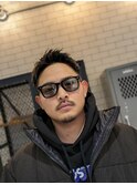 ジェットモヒカンハイライトメッシュブリーチ束感ショート