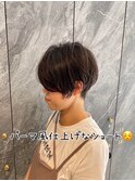 パーマ風仕上げショート