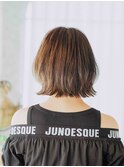 外ハネウルフボブ20代/30代/40代/50代/庭瀬