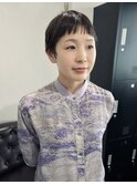 ブラウンコンパクトベリーピクシーショート