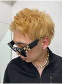 ダークアッシュニュアンスパーマ韓国マッシュベリーショート