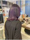 ブリーチあり！パープルグレージュカラー
