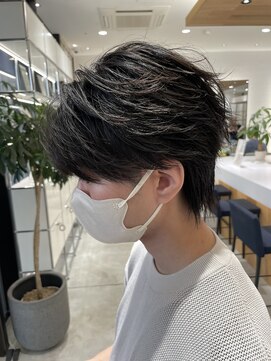 ステアケース 武蔵小杉店(stair:case) シースルーマッシュ×フェザーパーマ