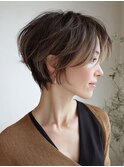 白髪ぼかし/イメチェンヘアスタイル/前髪カタログ/ショートボブ