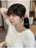 顔まわりカット/暗髪/韓国/広島/袋町