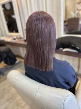 ヘアデザインスペース イチエ(hair design space i chi e) 白髪ぼかし対応も◎ニュアンスラベンダーで魅せるストレートヘア