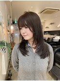 柔らかいミディアムレイヤー/チョコレートブラウン