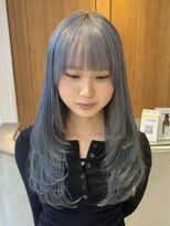 テトラ バイ ネオリーブ 横浜西口店(tetra by neolive)&nbsp;アイスブルー　フェイスレイヤー　ケアブリーチ　ロング　横浜★