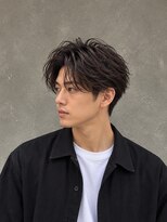 ラベルム バイ エーケー メンズ(La Belleme by AK for Men)&nbsp;黒髪ナチュラルセンターパート×毛流れショート