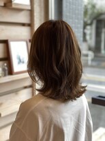 サロンドカスティーロ(salon de castillo)&nbsp;カーキアッシュ外ハネスタイル☆20代30代40代韓国ヘアー透明感