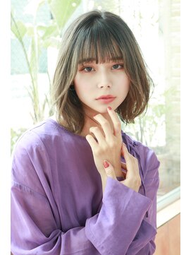 リアン(lien) 《lien.枦山》大人綺麗ボブルフ/ピンクベージュ