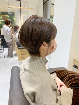 ルディー バイ ヘアーポケット(rudii by HAIR POCKET) マッシュショート×グレージュ