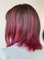 ヘアデザイン ディクト(hair design D.c.t) 【 dct  おかべ Style 】ピンクのバレイヤージュ