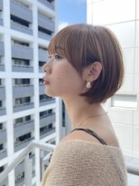 イヴォークトーキョーオーサカ(EVOKE TOKYO osaka)&nbsp;愛されモテショート 丸み 可愛い ベージュカラー マッシュ