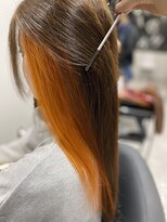 アデプト 北千住店(adept)&nbsp;イヤリングカラー　インナーカラー　オレンジカラー【北千住】