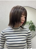 大人可愛いレイヤーボブ/20代/30代/40代/外ハネ