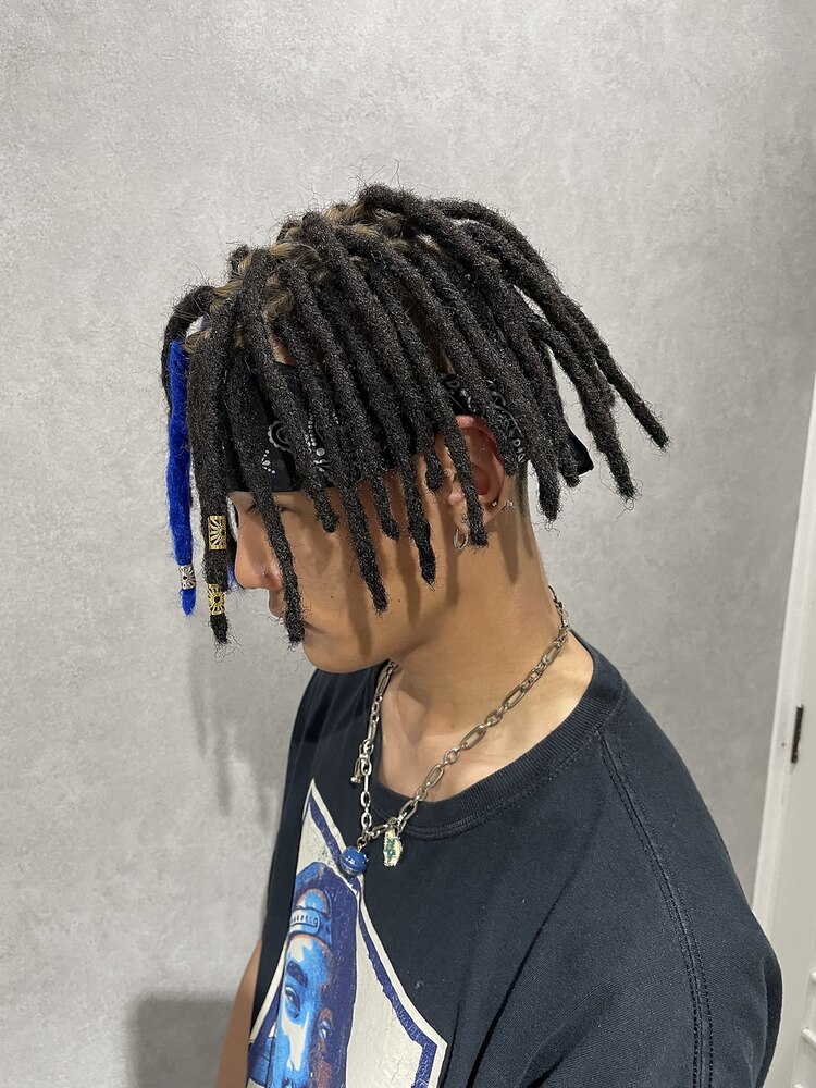 ウェーブドレッドヘアエクステンション：ボヘミアンレインボーグリッチロック、ダブルエンドDEドレッド - Etsy 日本 20インチ ライトブルー ウール ドレッドロックエクステンション - 20ストランドドレッドロックエクステンション、ハンドメイドドレ