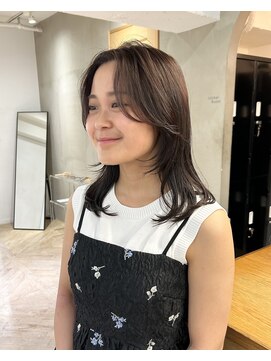 ローレン(LOREN) デザインカラー/レイヤーカット/ウェットヘア/オリーブベージュ