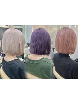 [圧倒的透明感イルミナカラー+髪質改善TR￥8500]ダブルカラー/インナーカラー透明感の高い外国人ヘア[仙台]