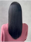 美髪アッシュブラックグレージュカラーセミディ_ba500232