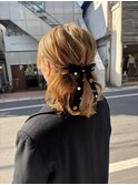 ボブハーフアップ