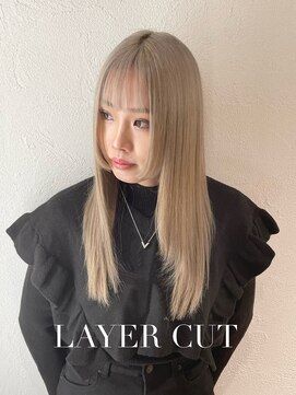 ホープ(hope) レイヤーカット×ミルクティーベージュ【梅田/茶屋町/レイヤー】