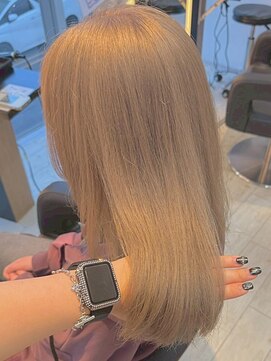 インク サカエ(inq sakae) さらつや髪　ハイトーンハニーベージュ/髪質改善/カラーエステ