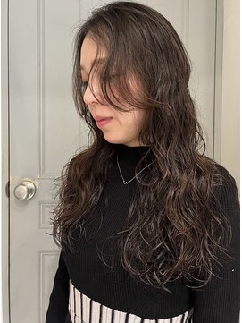 スタジオ ノル(studio noll) [新宿 studio noll あやな]濡れ感セットパーマスタイル