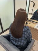 透明感ブラウン×うる艶ストレート