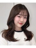 韓国へア/レイヤー/顔周り/ボブ/透明感カラー