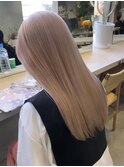 渋谷ミルクティーベージュハイトーンカラーヘーゼルベージュ30代