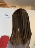 コントラストハイライトカラー,ベージュ系カラー【草加】